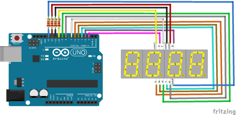 文件:Arduino实验九:四位数码管实验.png