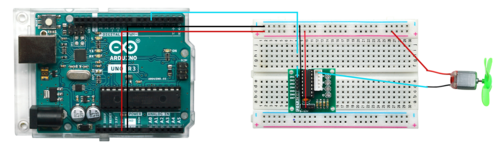 Arduino实验三十二：直流电机驱动实验 接线1.png