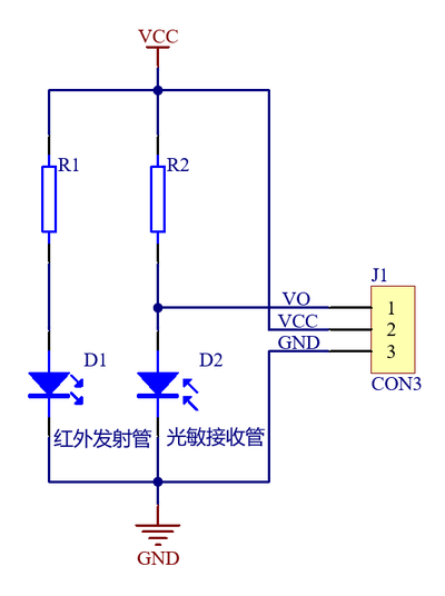 手指侦测心跳模块 电路说明.png