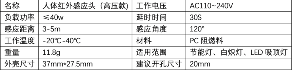 红外感应头模块 产品参数.png